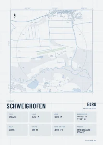 Poster Schweighofen im Stil Technical hell