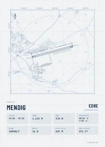 Poster Mendig im Stil Technical hell