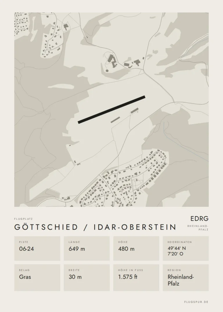 Poster Göttschied / Idar-Oberstein im Stil Minimal