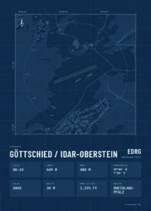 Poster Göttschied / Idar-Oberstein im Stil Technical