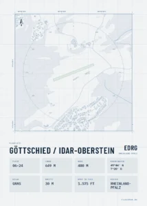 Poster Göttschied / Idar-Oberstein im Stil Technical hell