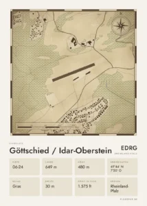 Poster Göttschied / Idar-Oberstein im Stil Vintage