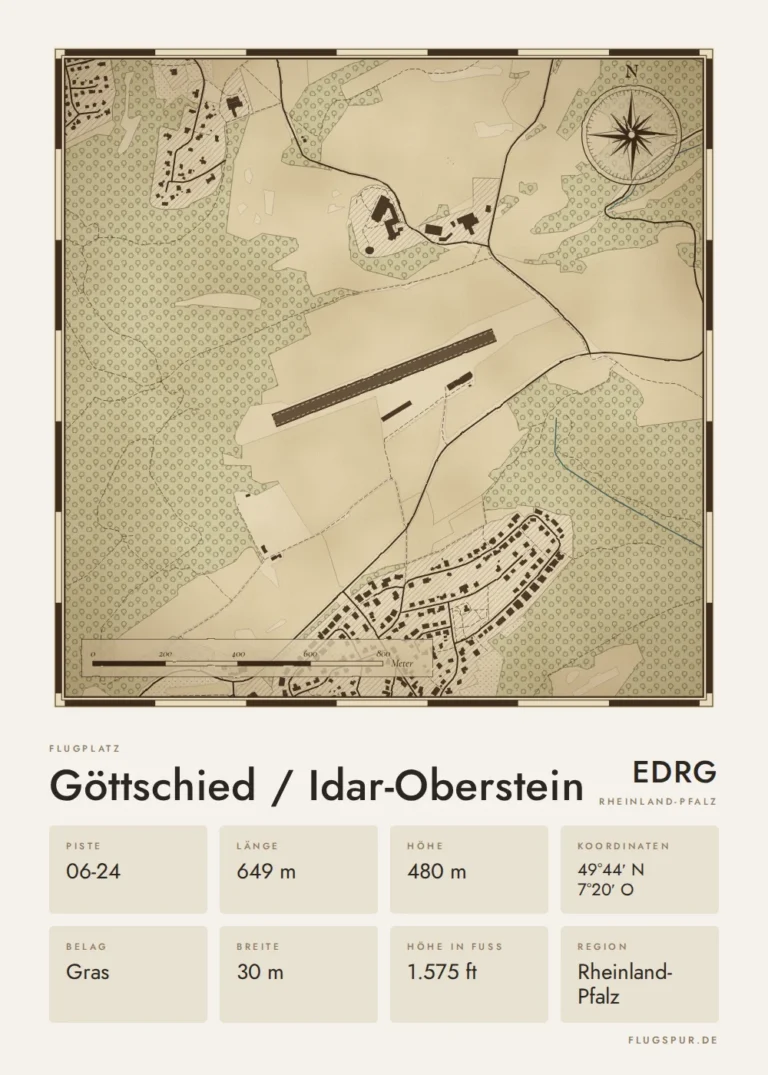 Poster Göttschied / Idar-Oberstein im Stil Vintage
