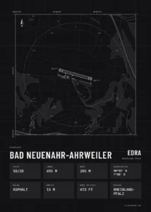 Poster Bad Neuenahr-Ahrweiler im Stil Technical schwarz