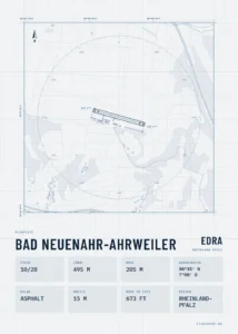 Poster Bad Neuenahr-Ahrweiler im Stil Technical hell