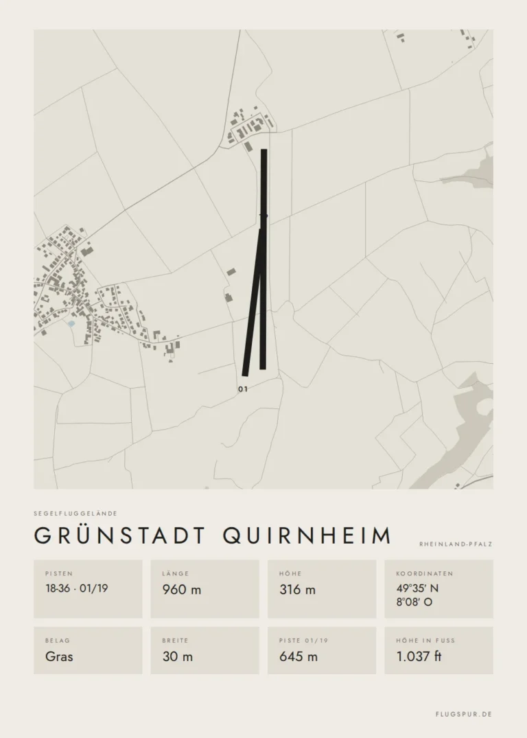 Poster Grünstadt Quirnheim im Stil Minimal
