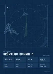Poster Grünstadt Quirnheim im Stil Technical