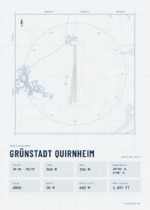 Poster Grünstadt Quirnheim im Stil Technical hell