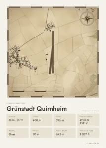 Poster Grünstadt Quirnheim im Stil Vintage