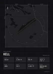 Poster Kell im Stil Technical schwarz