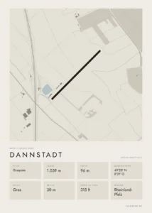 Poster Dannstadt im Stil Minimal