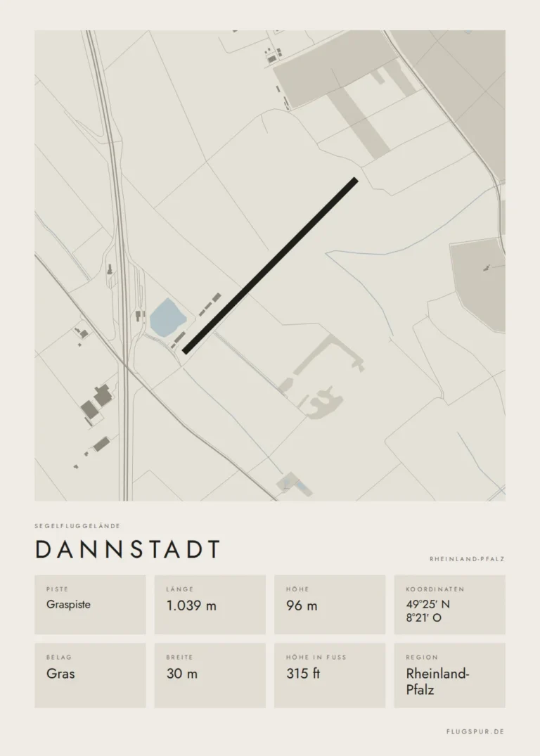 Poster Dannstadt im Stil Minimal