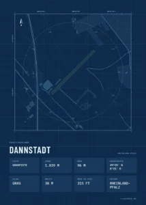 Poster Dannstadt im Stil Technical