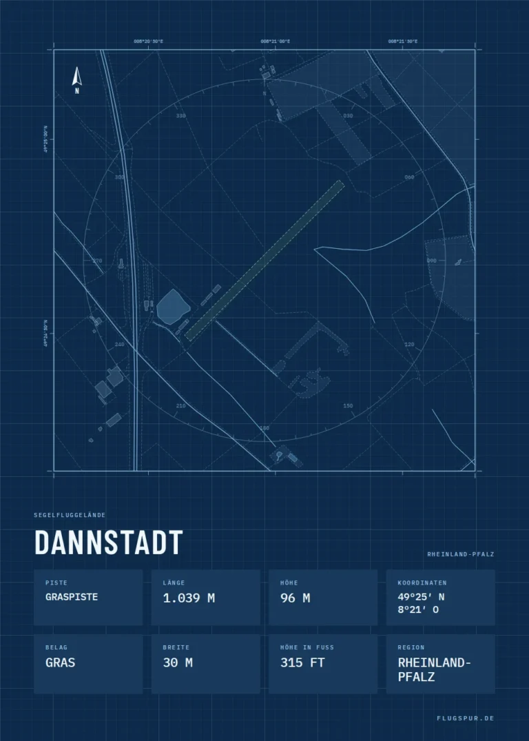 Poster Dannstadt im Stil Technical