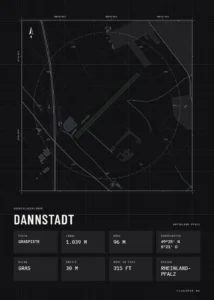 Poster Dannstadt im Stil Technical schwarz