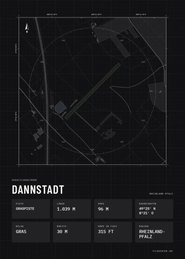 Poster Dannstadt im Stil Technical schwarz