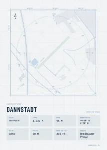 Poster Dannstadt im Stil Technical hell