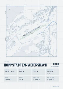 Poster Hoppstädten-Weiersbach im Stil Technical hell