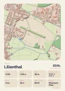 Poster Lilienthal im Stil Clay