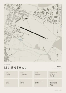 Poster Lilienthal im Stil Minimal