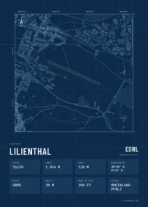 Poster Lilienthal im Stil Technical