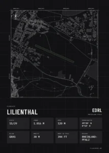 Poster Lilienthal im Stil Technical schwarz