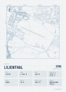 Poster Lilienthal im Stil Technical hell