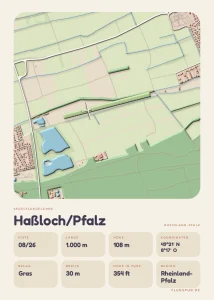 Poster Segelfluggelände Haßloch/Pfalz