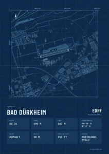 Poster Bad Dürkheim im Stil Technical