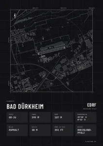 Poster Bad Dürkheim im Stil Technical schwarz