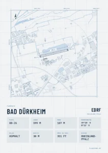 Poster Bad Dürkheim im Stil Technical hell