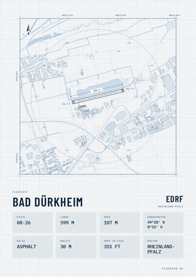 Poster Bad Dürkheim im Stil Technical hell