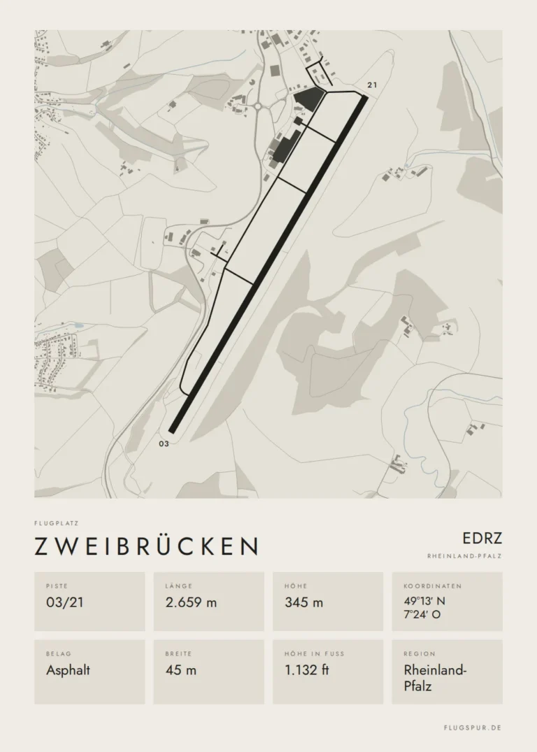 Poster Zweibrücken im Stil Minimal