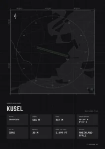 Poster Kusel im Stil Technical schwarz
