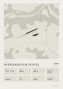 Poster Wershofen/Eifel im Stil Minimal