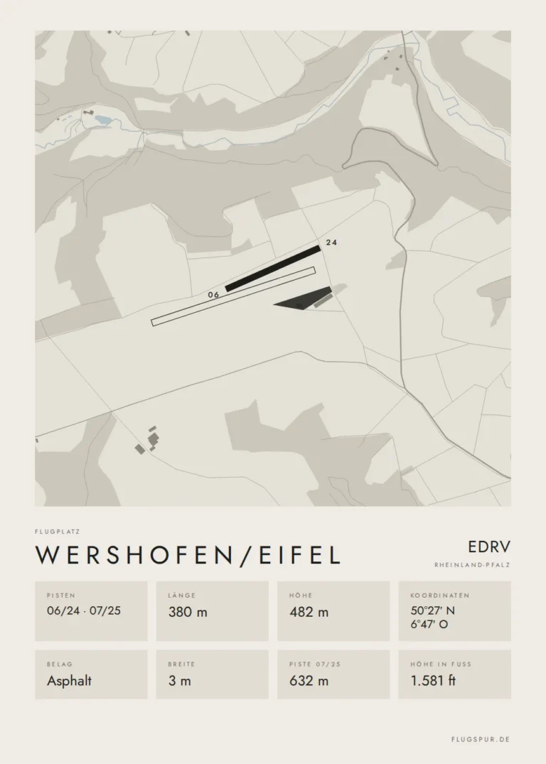 Poster Wershofen/Eifel im Stil Minimal