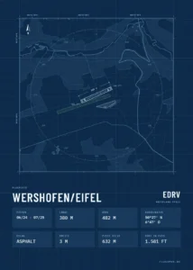 Poster Wershofen/Eifel im Stil Technical
