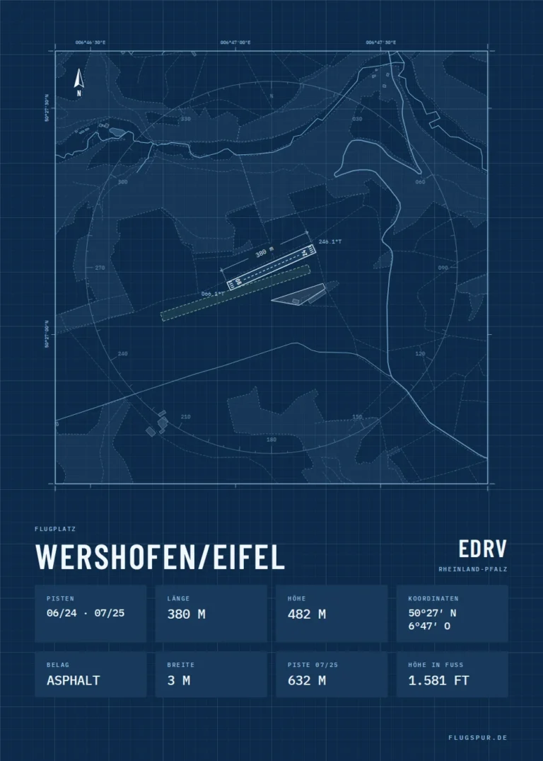 Poster Wershofen/Eifel im Stil Technical