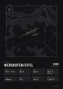 Poster Wershofen/Eifel im Stil Technical schwarz