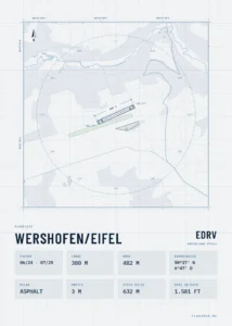 Poster Wershofen/Eifel im Stil Technical hell