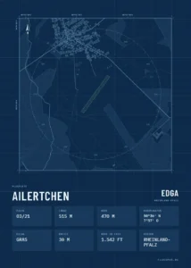 Poster Ailertchen im Stil Technical