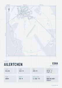 Poster Ailertchen im Stil Technical hell