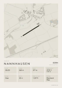 Poster Flugplatz Nannhausen (EDRN), Stil Minimal
