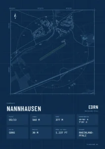 Poster Flugplatz Nannhausen (EDRN), Stil Technical