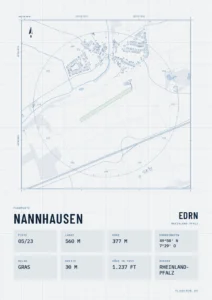 Poster Flugplatz Nannhausen (EDRN), Stil Technical hell