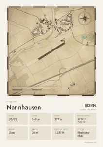 Poster Flugplatz Nannhausen (EDRN), Stil Vintage