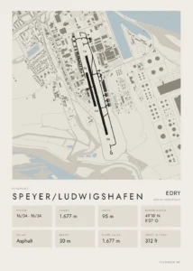 Poster Speyer/Ludwigshafen im Stil Minimal