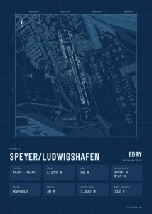 Poster Speyer/Ludwigshafen im Stil Technical