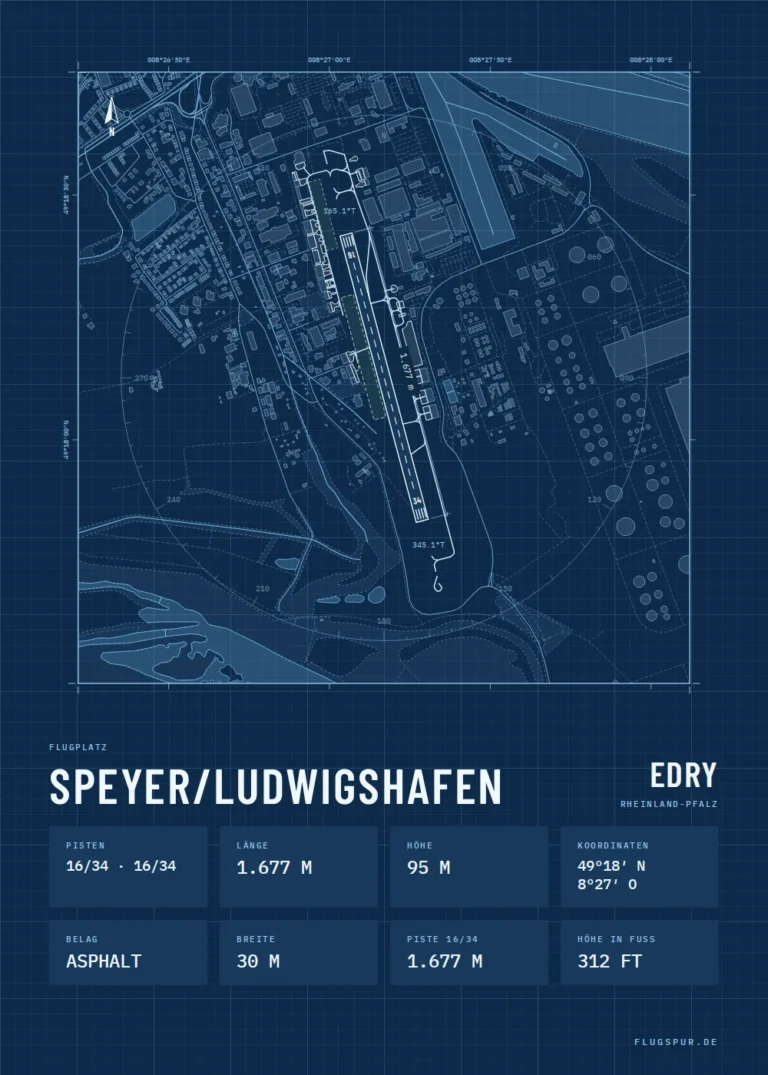 Poster Speyer/Ludwigshafen im Stil Technical