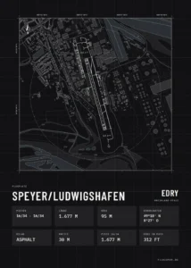 Poster Speyer/Ludwigshafen im Stil Technical schwarz